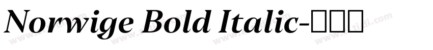 Norwige Bold Italic字体转换